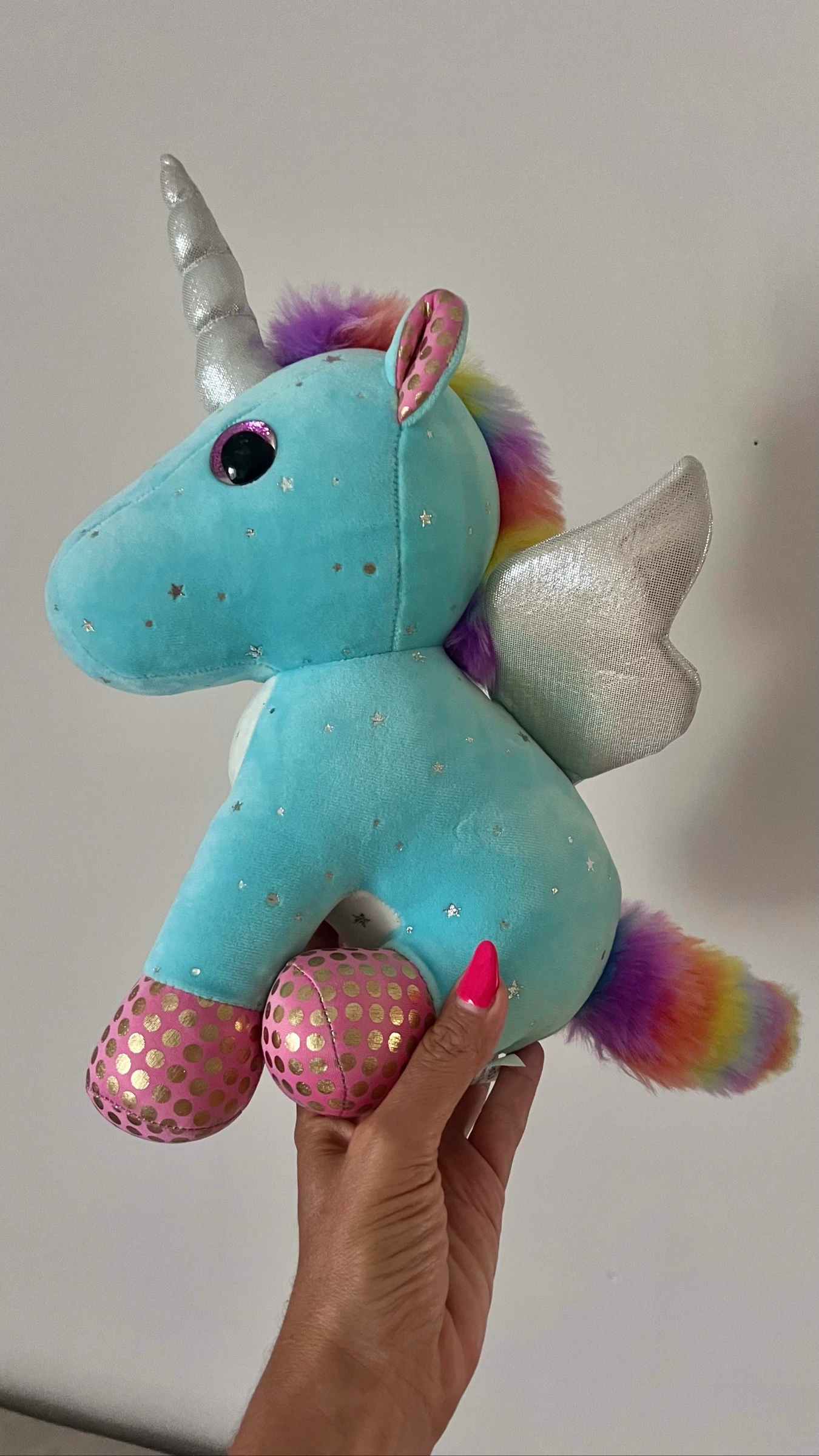 Peluche licorne brillante 